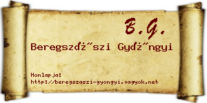 Beregszászi Gyöngyi névjegykártya