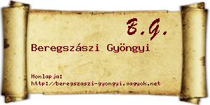 Beregszászi Gyöngyi névjegykártya