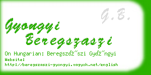 gyongyi beregszaszi business card